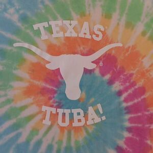 Port and Company Texas Tuba Tie-Dyed Tshirt  Size 3X UT Texas Cotton Tee Great C